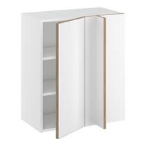 Hjørneindstiksoverskab m/2 hylder og blændplade 340 mm (låge 296 mm. - min. 640 mm. fra væg)H:704 D:320 B:600