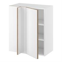 Hjørneindstiksoverskab m/2 hylder og blændplade 340 mm (låge 296 mm. - min. 640 mm. fra væg)H:704 D:320 B:600