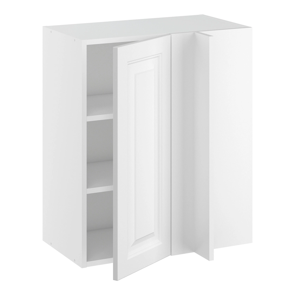 Hjørne innebygget korpus m/2 hyller og dekkplate 340 mm (dörfront 296 mm. - min. 640 mm. fra vegg)H:704 D:320 B:600