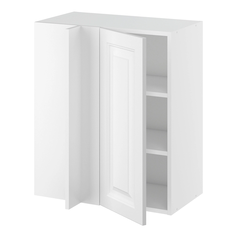 Hjørne innebygget korpus m/2 hyller og dekkplate 340 mm (dörfront 296 mm. - min. 640 mm. fra vegg)H:704 D:320 B:600