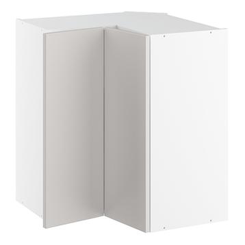 Vinkeloverskab, m/knæklåge (2 stk. B:256mm.), 2 hylder. H:704 B:600 D:320