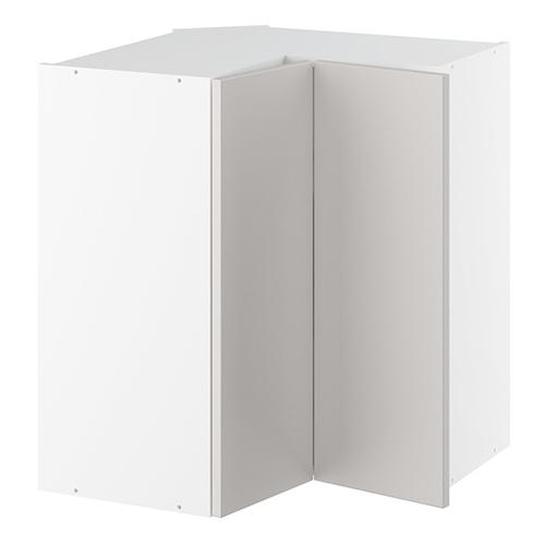 Vinkeloverskab, m/knæklåge (2 stk. B:256mm.), 2 hylder. H:704 B:600 D:320