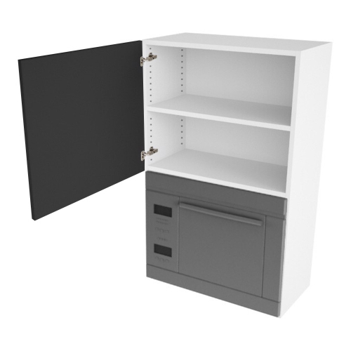 Kitchn Overskab til microovn nichemål 426x576x320 Låge H:444 + Blændstk. H:896 D:320 B:600