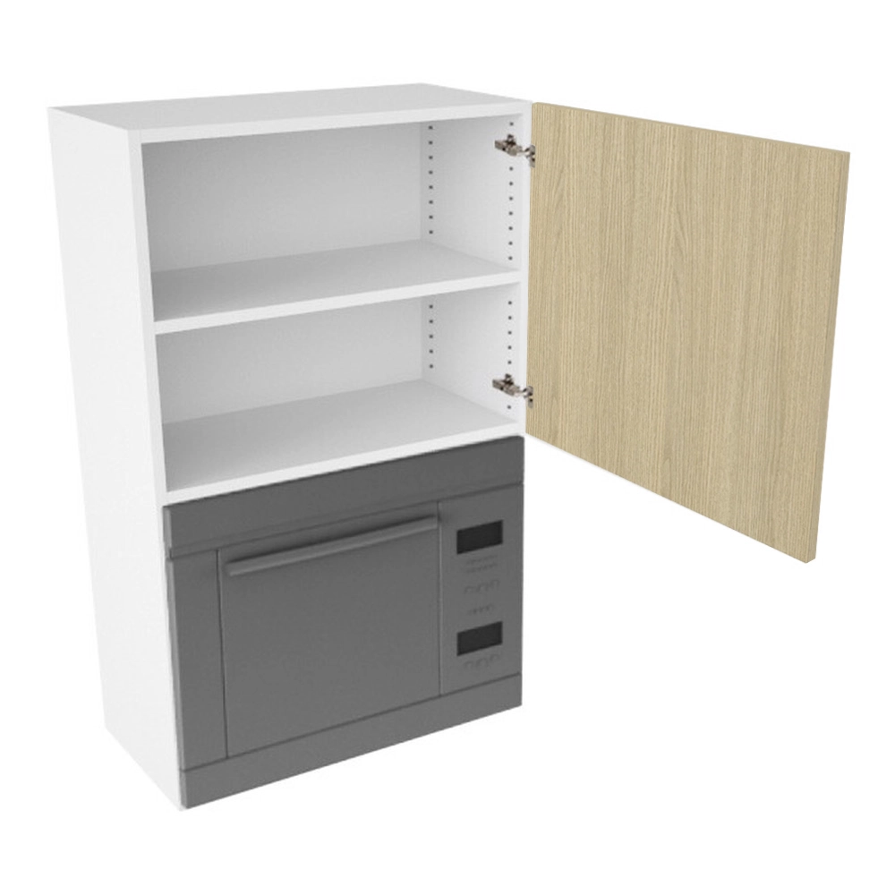 Overskab, t/microovn, 444mm låge, blændfront 96mm, hul: 426mm. H:896 B:600 D:320