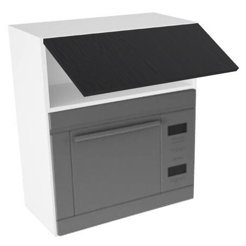 Kitchn Overskab til microovn nichemål 362x567x320 Toplåge H:316. H:704 D:320 B:600