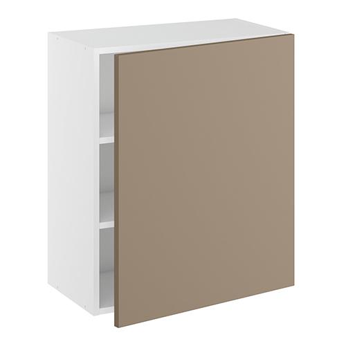 Overskab, 1 låge, 2 hylder (bund boret til 1 spot). H:704 B:600 D:320