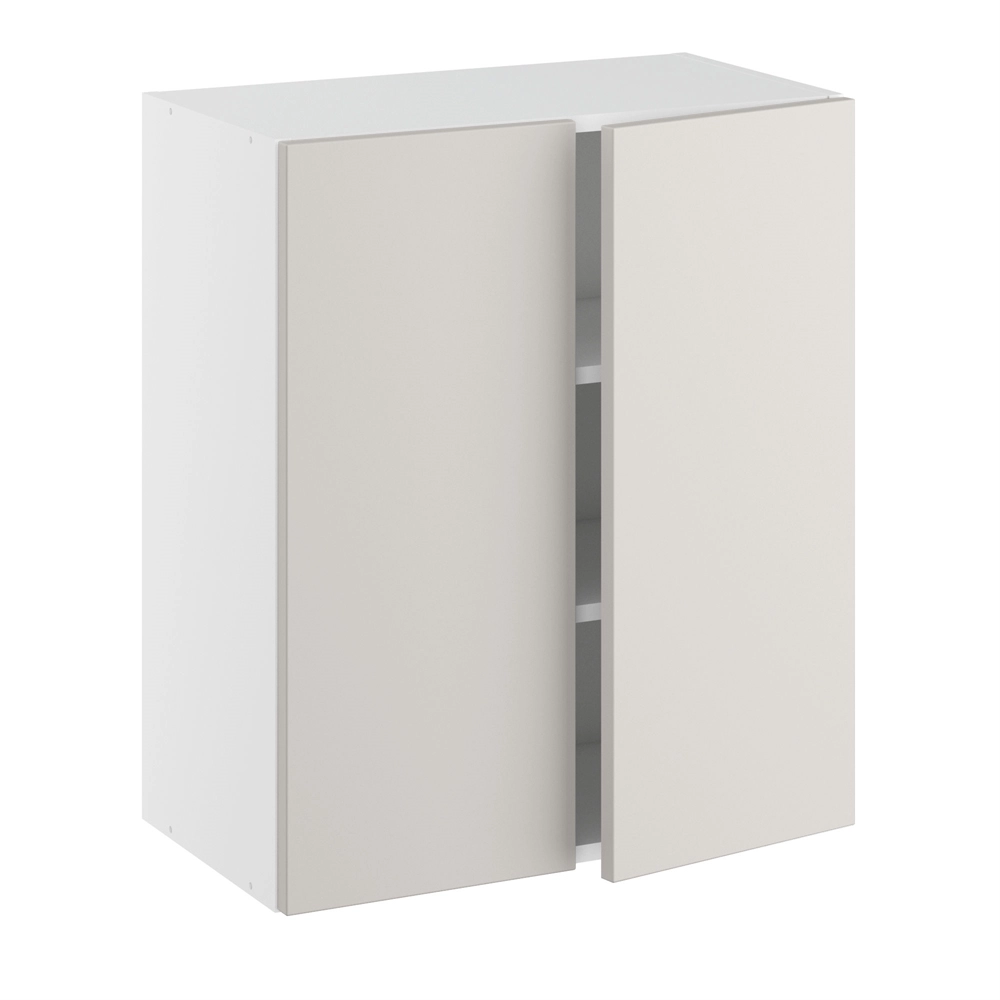 Overskab, m/dobbelt låger, 2 hylder (bund boret til 1 spot). H:704 B:600 D:320