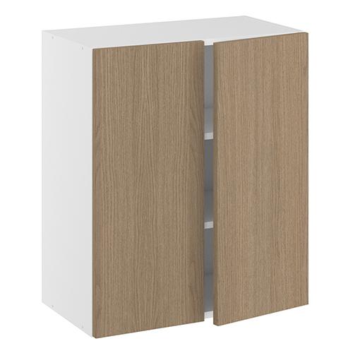 Overskab, m/dobbelt låger, 2 hylder (bund boret til 1 spot). H:704 B:600 D:320