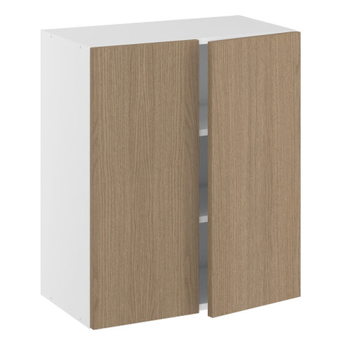 Overskab, m/dobbelt låger, 2 hylder (bund boret til 2 spot). H:704 B:800 D:320