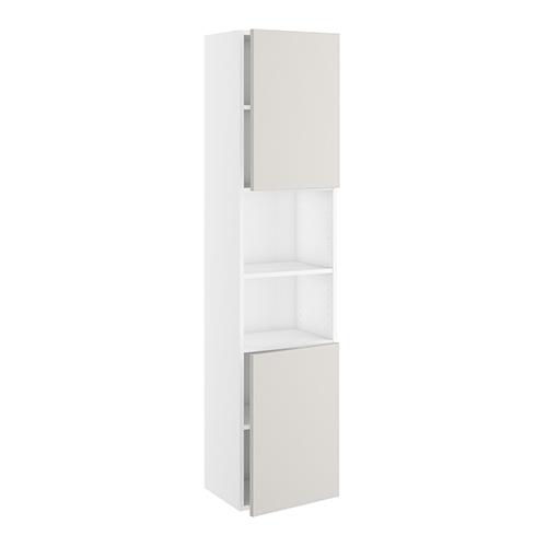 Badhøjskab, Slimline, 2 låger 572mm, 5 hylder. H:1728 B:300 D:320