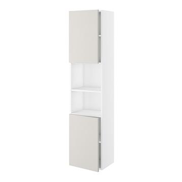 Badhøjskab, Slimline, 2 låger 572mm, 5 hylder. H:1728 B:300 D:320