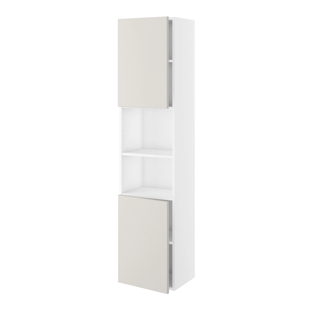 Badhøjskab, Slimline, 2 låger 572mm, 5 hylder. H:1728 B:300 D:320