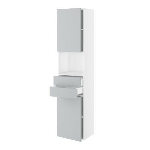 korpus Slimline m/2 skuffer og 2 dører H:1728 D:320 B:300