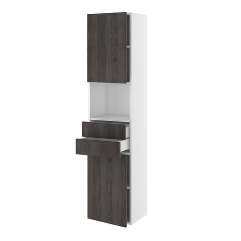 Kitchn  Højskab bad slimline med skuffer