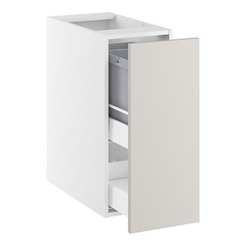 Underskab, m/luksusaffaldsudtræk, 1 låge, 2 spande, 1 bundskuffe. H:704 B:300 D:580