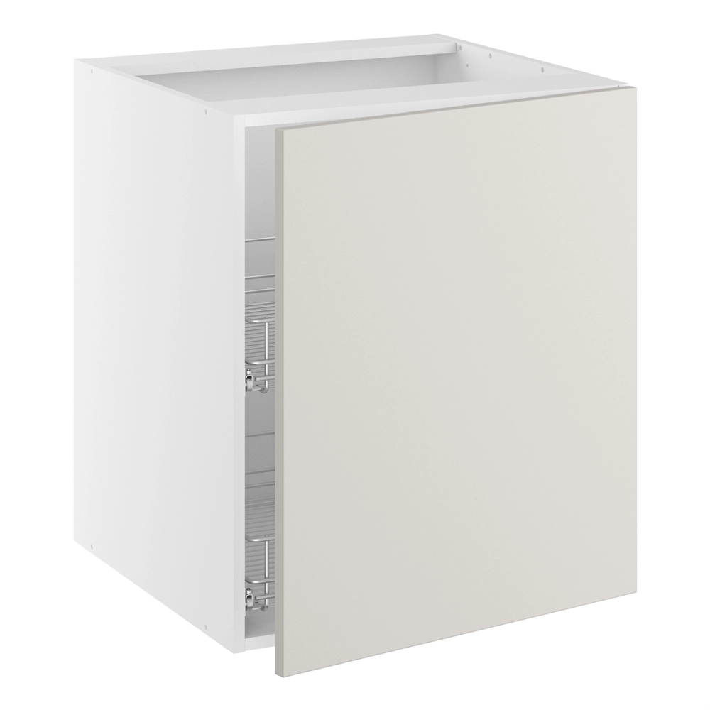 Grydeskab, 1 låge, 2 gryderiste. H:704 B:500 D:580