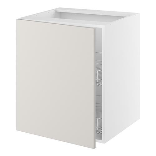 Grydeskab, 1 låge, 2 gryderiste. H:704 B:400 D:580