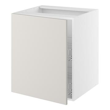 Grydeskab, 1 låge, 2 gryderiste. H:704 B:400 D:580