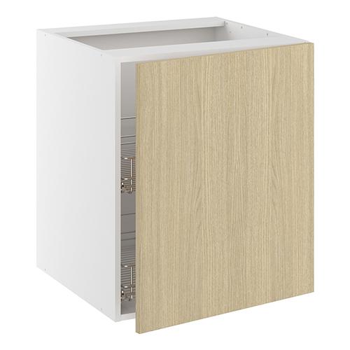 Grydeskab, 1 låge, 2 gryderiste. H:704 B:600 D:580