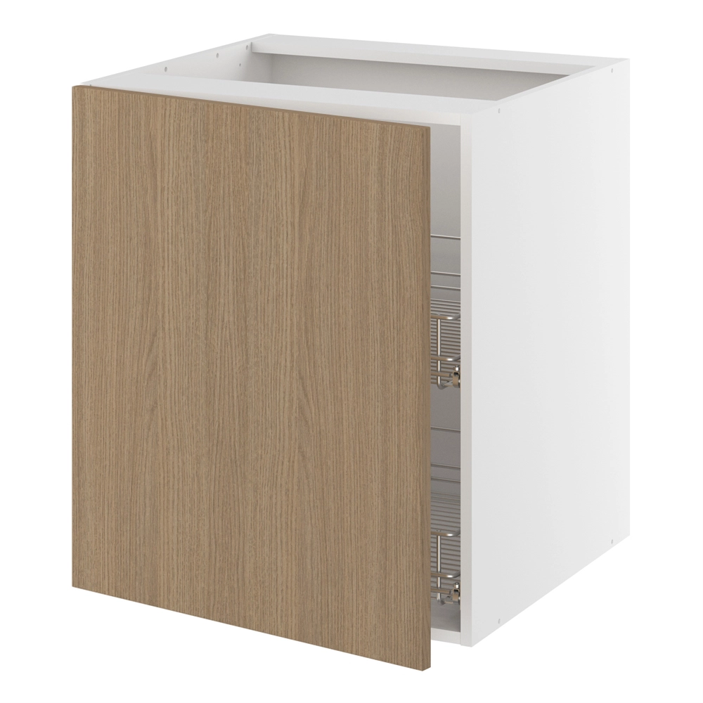 Grydeskab, 1 låge, 2 gryderiste. H:704 B:500 D:580