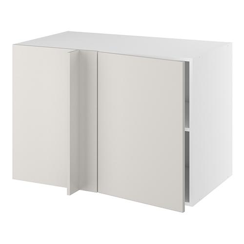 Hjørneindstiksskab, 496mm låge, blændplade, 1 hylde (min. 1150mm fra væg). H:704 B:1000 D:580