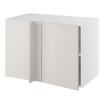 Hjørneindstiksskab, 496mm låge, blændplade, 1 hylde (min. 1150mm fra væg). H:704 B:1000 D:580