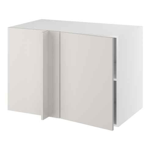 Hjørneindstiksskab, 496mm låge, blændplade, 1 hylde (min. 1150mm fra væg). H:704 B:1000 D:580