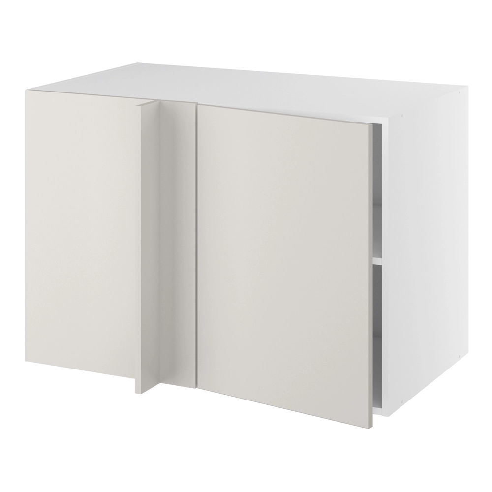 Hjørneindstiksskab, 496mm låge, blændplade, 1 hylde (min. 1150mm fra væg). H:704 B:1000 D:580