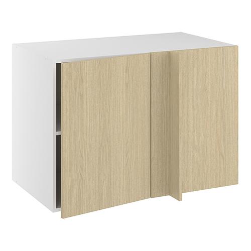 Hjørneindstiksskab, 496mm låge, blændplade, 1 hylde (min. 1150mm fra væg). H:704 B:1000 D:580