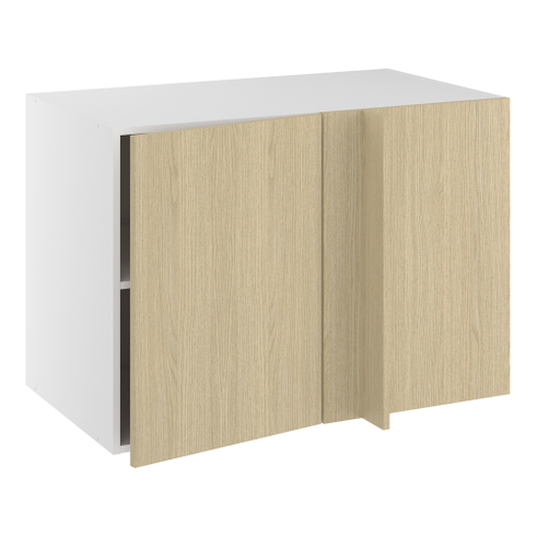 Hjørneindstiksskab, 496mm låge, blændplade, 1 hylde (min. 1150mm fra væg). H:704 B:1000 D:580