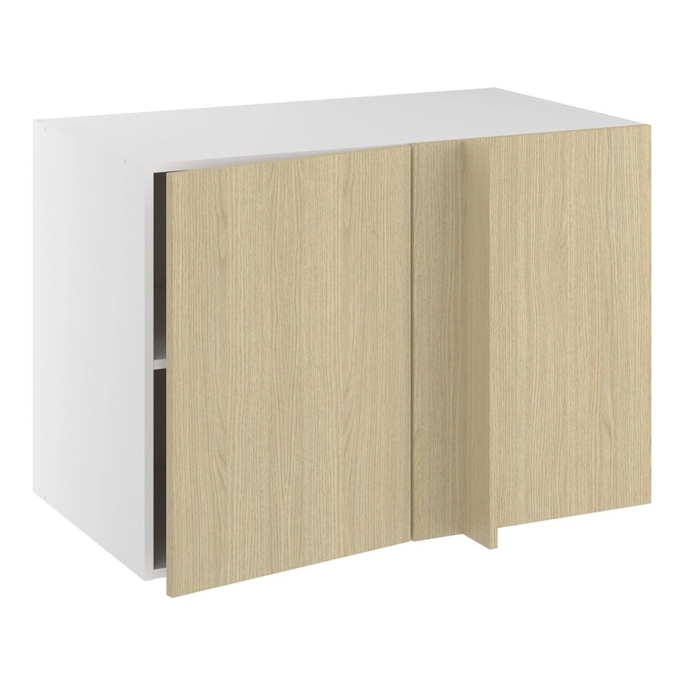 Hjørneindstiksskab, 496mm låge, blændplade, 1 hylde (min. 1150mm fra væg). H:704 B:1000 D:580