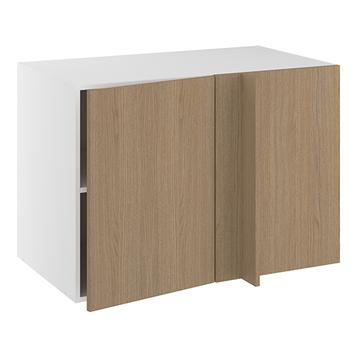 Hjørneindstiksskab, 496mm låge, blændplade, 1 hylde (min. 1150mm fra væg). H:704 B:1000 D:580