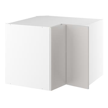 Vinkelunderskab, m/knæklåge (2 stk. B:296mm.), 1 hylde. H:704 B:900 D:580