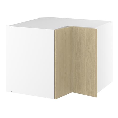 Vinkelunderskab, m/knæklåge (2 stk. B:296mm.), 1 hylde. H:704 B:900 D:580