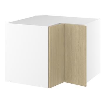 Vinkelunderskab, m/knæklåge (2 stk. B:296mm.), 1 hylde. H:704 B:900 D:580