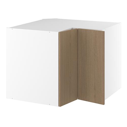 Vinkelunderskab, m/knæklåge (2 stk. B:296mm.), 1 hylde. H:704 B:900 D:580