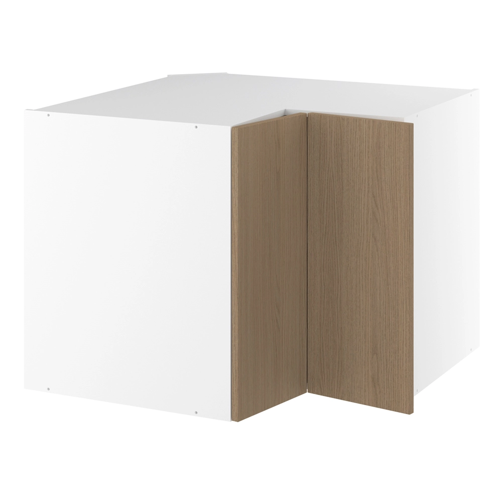 Vinkelunderskab, m/knæklåge (2 stk. B:296mm.), 1 hylde. H:704 B:900 D:580