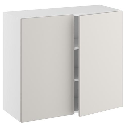 Underskab, halv dybde, m/dobbelt låger, 2 hylder. H:704 B:800 D:320