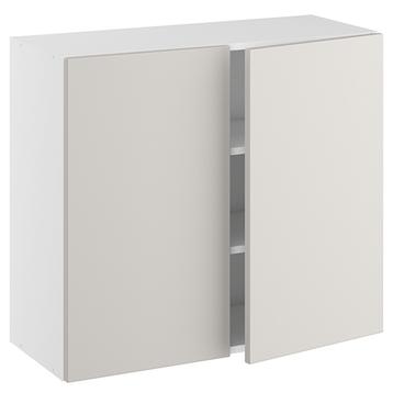 Underskab, halv dybde, m/dobbelt låger, 2 hylder. H:704 B:800 D:320