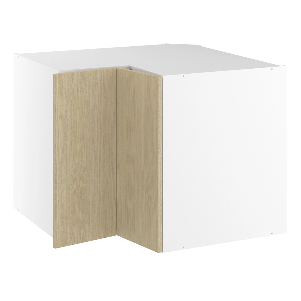 Vinkelunderskab, m/knæklåge (2 stk. B:296mm.), m/ 3/4 karrusel. H:704 B:900 D:580