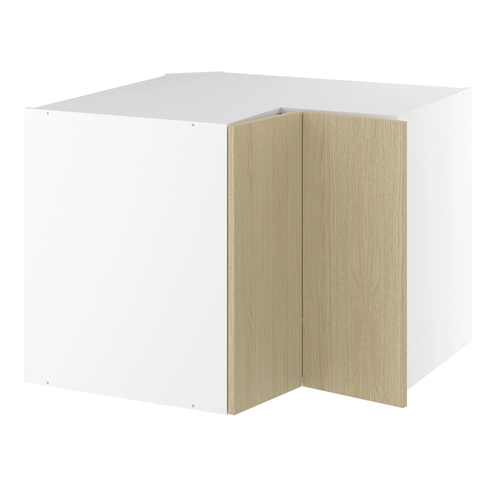 Vinkelunderskab, m/knæklåge (2 stk. B:296mm.), m/ 3/4 karrusel. H:704 B:900 D:580