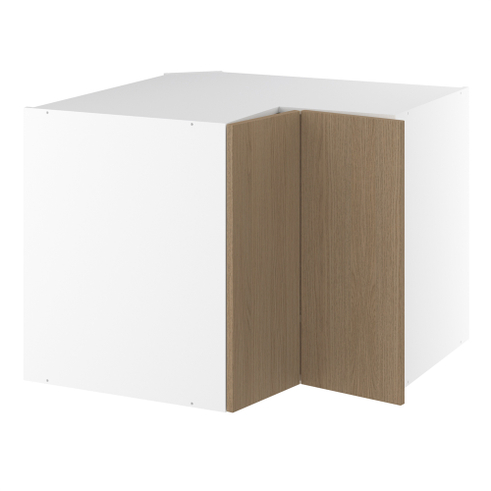 Vinkelunderskab, m/knæklåge (2 stk. B:296mm.), m/ 3/4 karrusel. H:704 B:900 D:580