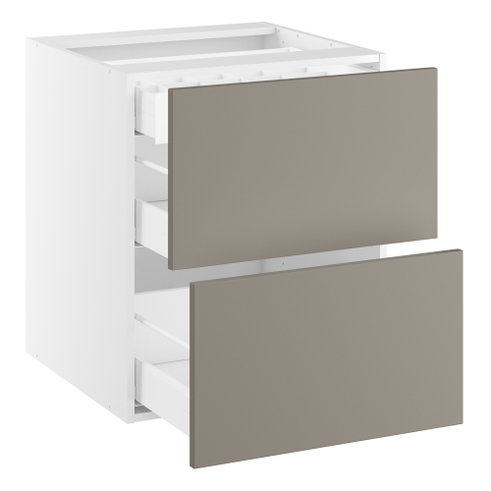 Underskab, 2 skuffer, indv. skuffe. H:704 B:600 D:580