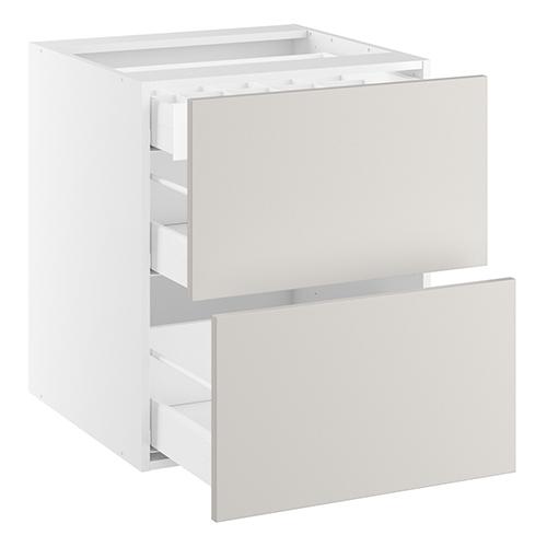 Underskab, 2 skuffer, indv. skuffe. H:704 B:800 D:580