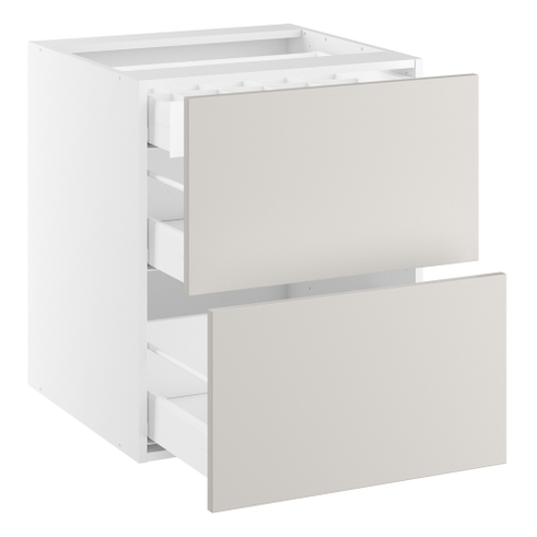 Underskab, 2 skuffer, indv. skuffe. H:704 B:600 D:580