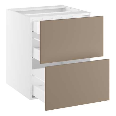 Underskab, 2 skuffer, indv. skuffe. H:704 B:600 D:580