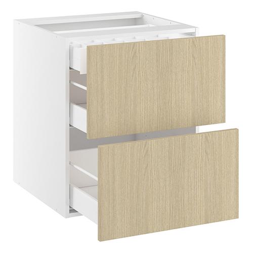 Underskab, 2 skuffer, indv. skuffe. H:704 B:800 D:580