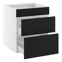 Kitchn Skab til kogeplade m/2 skuffer og 1 blændfront, metalsarg H:704 D:580 B:600