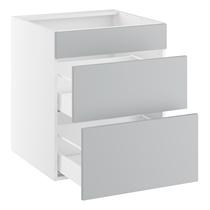 Kitchn Skab til kogeplade m/2 skuffer og 1 blændfront, metalsarg H:704 D:580 B:600