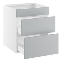 Kitchn Skab til kogeplade m/2 skuffer og 1 blændfront, metalsarg H:704 D:580 B:800